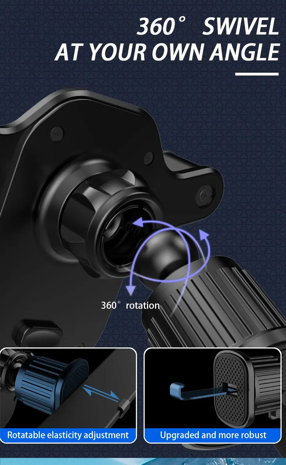 New Air Vent Gravity Car Phone Holder Lock Extension Clip Mount Stand GPS Support Anti-drop Auto Mobile Phone Holder Stand