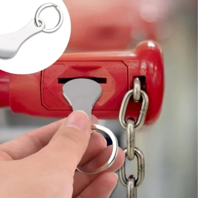 Stainless Steel Portable Trolley Cart Keychain with Token And Coin Holder Removable Shopping Keyring for Women Fashionable Keychains