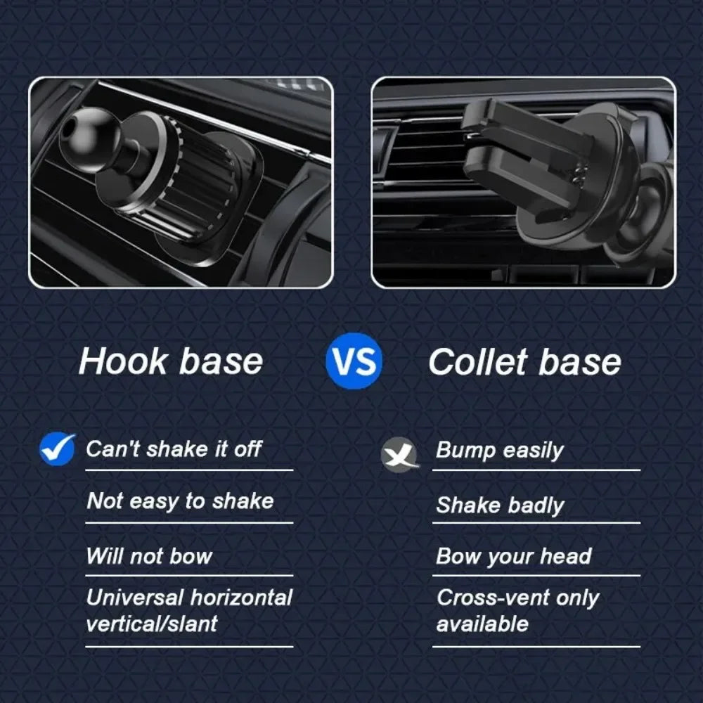 New Air Vent Gravity Car Phone Holder Lock Extension Clip Mount Stand GPS Support Anti-drop Auto Mobile Phone Holder Stand