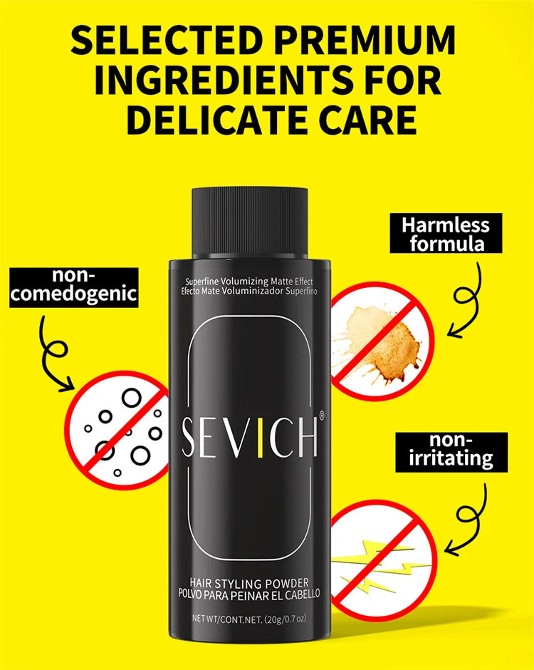 SEVICH Hair Styling Powder 20g Oil Control Matte Finish Fluffy Volume Increase Shaping Hair Powder for Short Hair