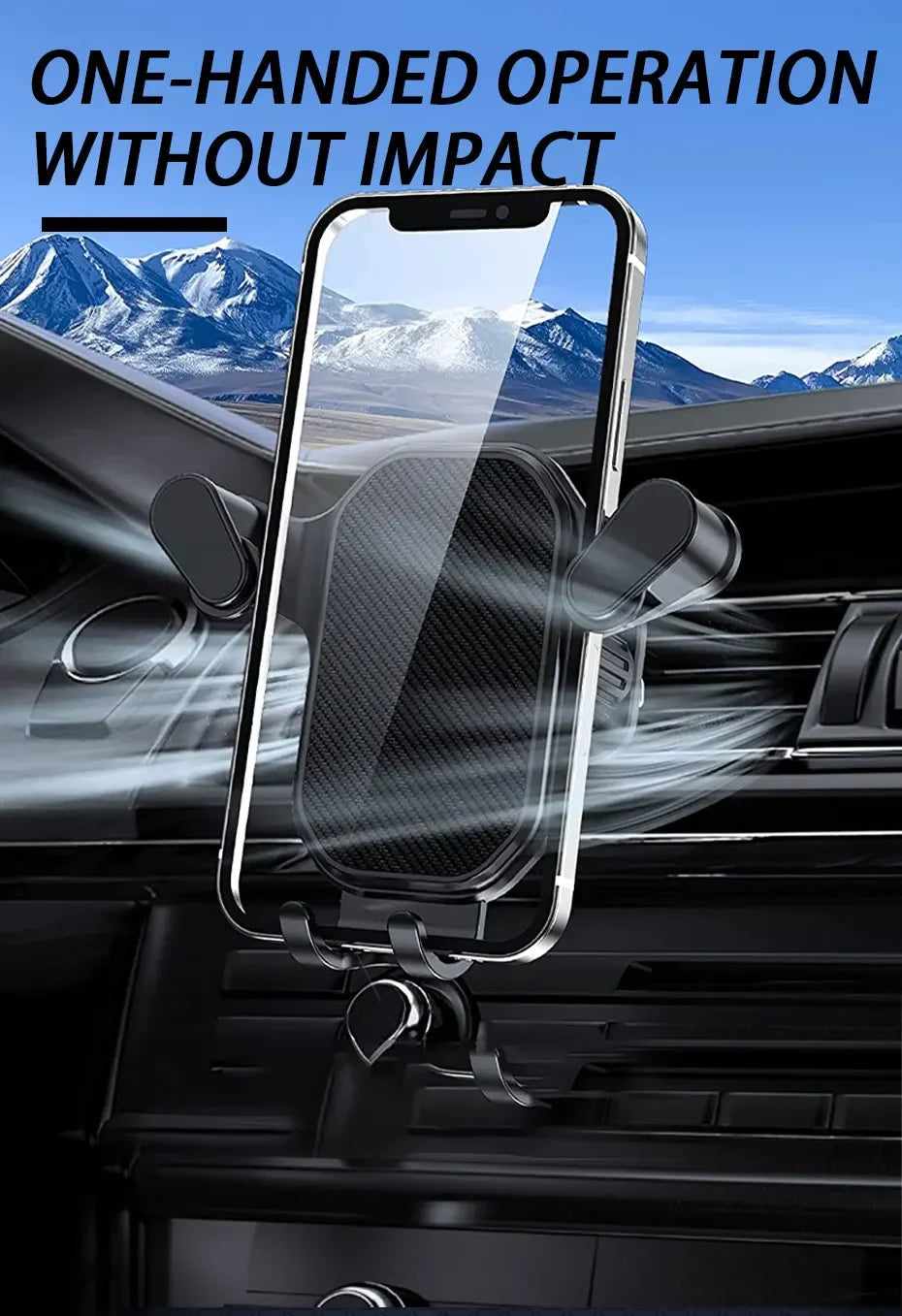 New Air Vent Gravity Car Phone Holder Lock Extension Clip Mount Stand GPS Support Anti-drop Auto Mobile Phone Holder Stand