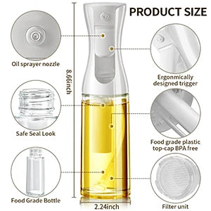 16oz 2-in-1 Olive Oil Dispenser And Sprayer Eco-Friendly Kitchen Oil Spray Bottle for Cooking Compatible with 500ml Olive Oil Jar