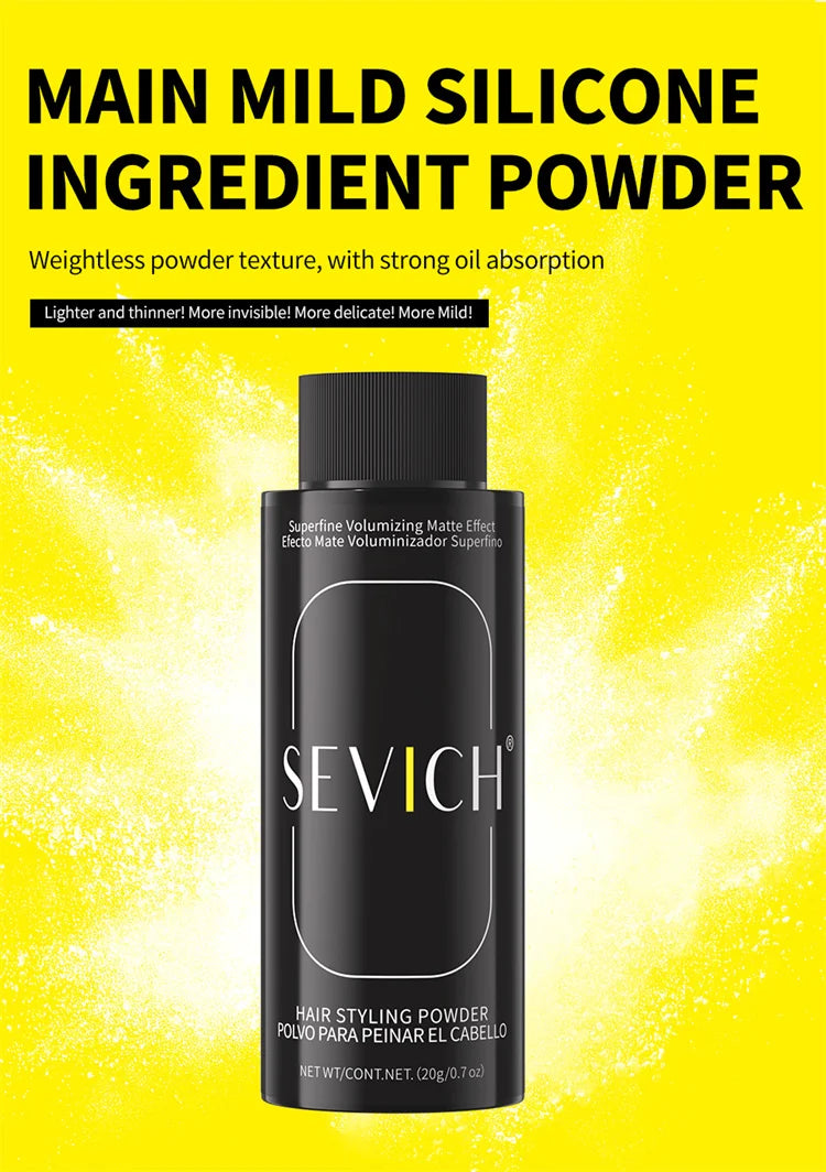 SEVICH Hair Styling Powder 20g Oil Control Matte Finish Fluffy Volume Increase Shaping Hair Powder for Short Hair