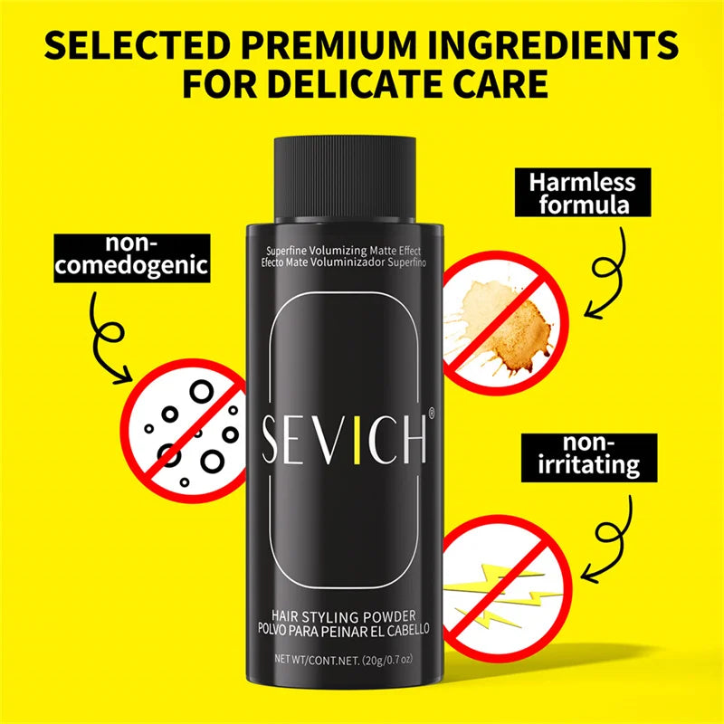 SEVICH Hair Styling Powder 20g Oil Control Matte Finish Fluffy Volume Increase Shaping Hair Powder for Short Hair